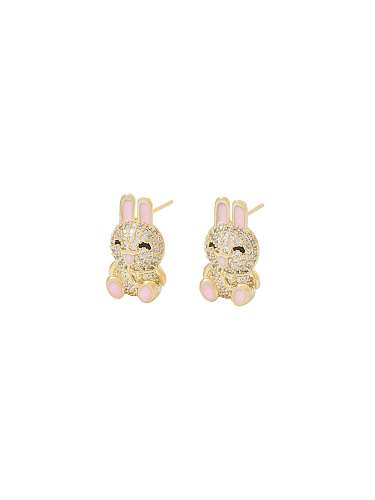 Boucles d'Oreilles Laiton Cubic Zirconia Dainty Stud