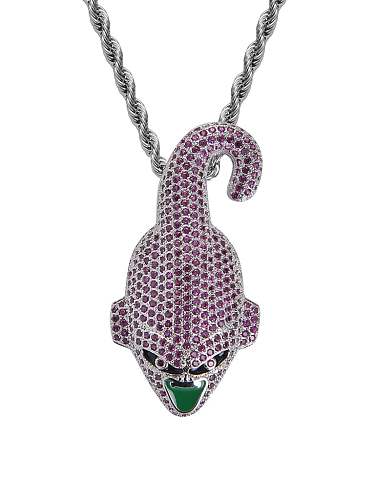 Latón Cubic Zirconia Anime Dragon Ball Protagonist Hip Hop Collar