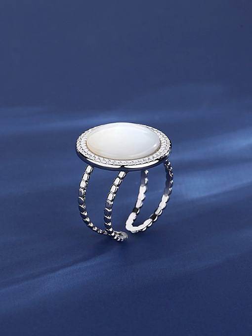 Titanium Steel Shell Geometric Vintage Band Ring