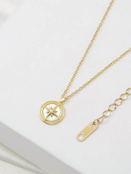 Brass Cubic Zirconia Round Dainty Necklace