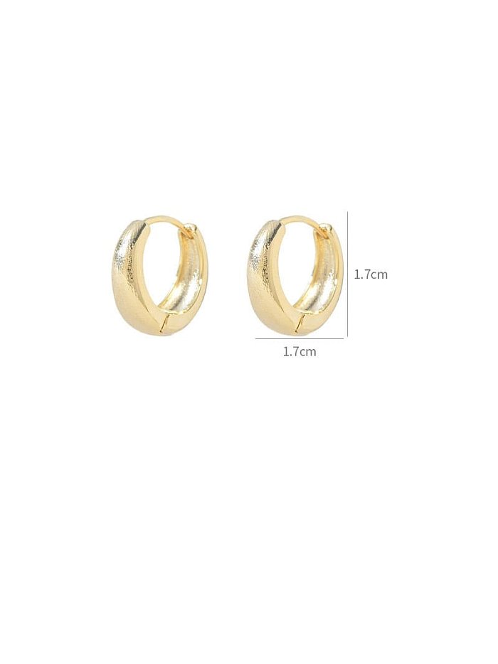 Brass Geometric Trend Hoop Earring