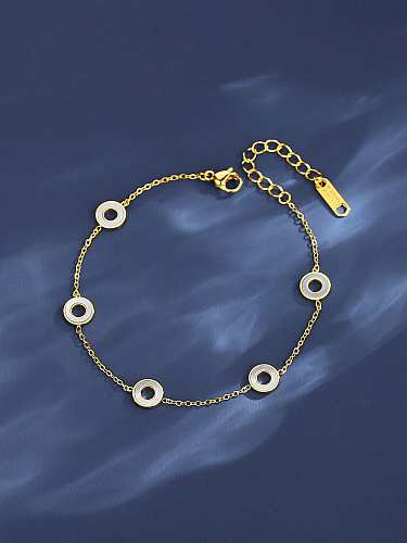 Titanium Steel Shell Geometric Dainty Link Bracelet