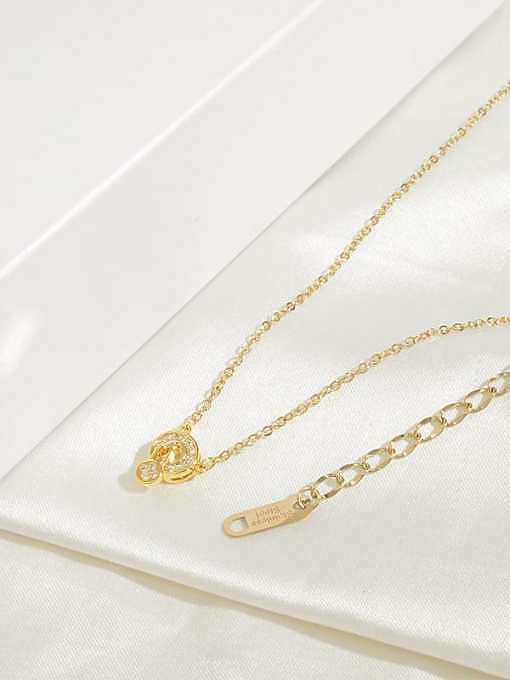 Brass Cubic Zirconia Geometric Dainty Necklace