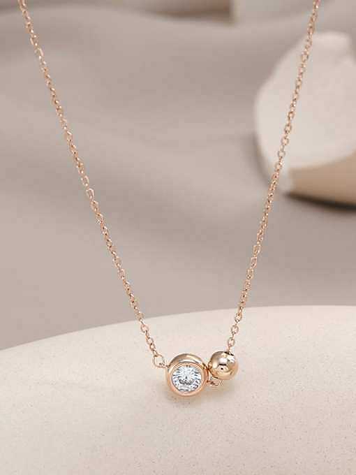 Collar minimalista geométrico de diamantes de imitación de latón