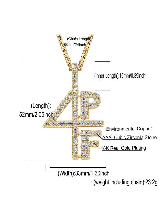 Brass Cubic Zirconia Number Dainty Number Necklace