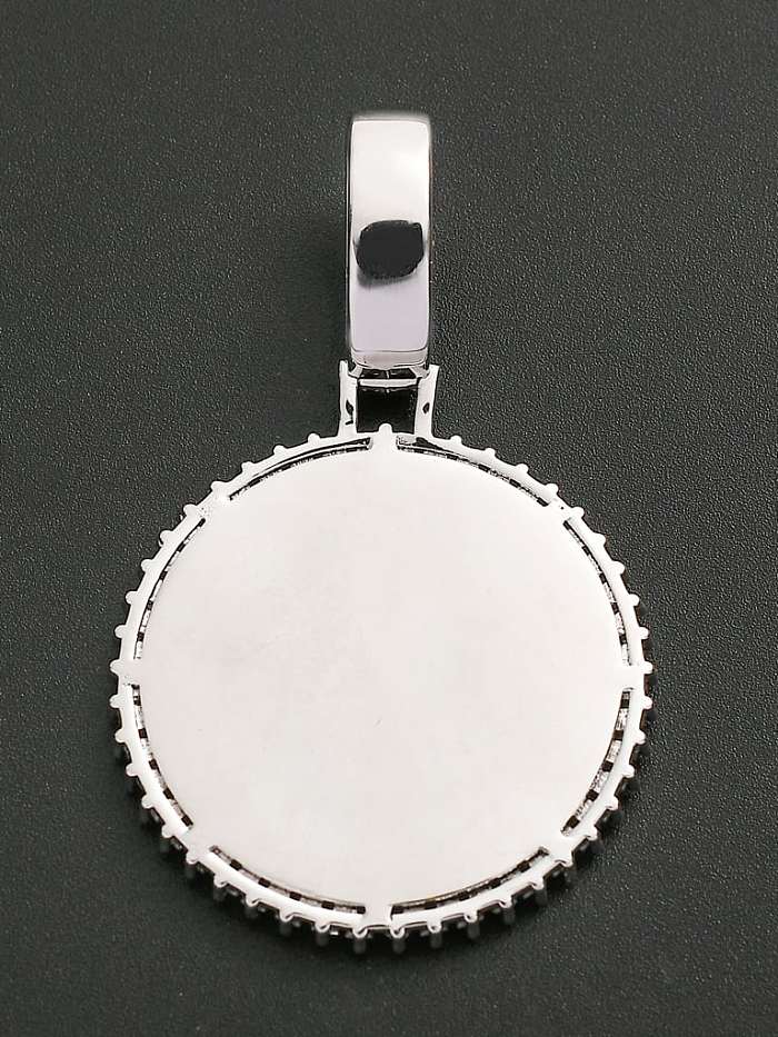 Brass Cubic Zirconia Round Hip Hop Necklace