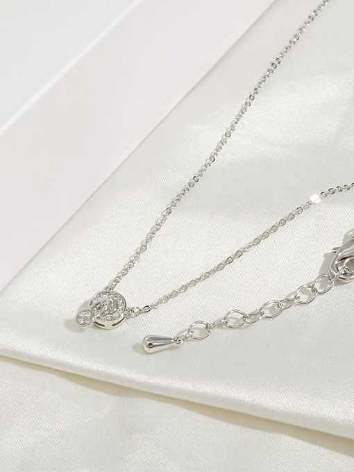 Brass Cubic Zirconia Geometric Dainty Necklace
