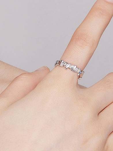 925 Sterling Silver Cubic Zirconia Star Dainty Band Ring
