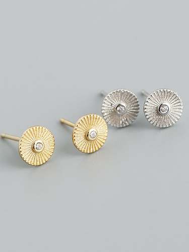 Boucles d'oreilles vintage géométriques à strass en argent sterling 925
