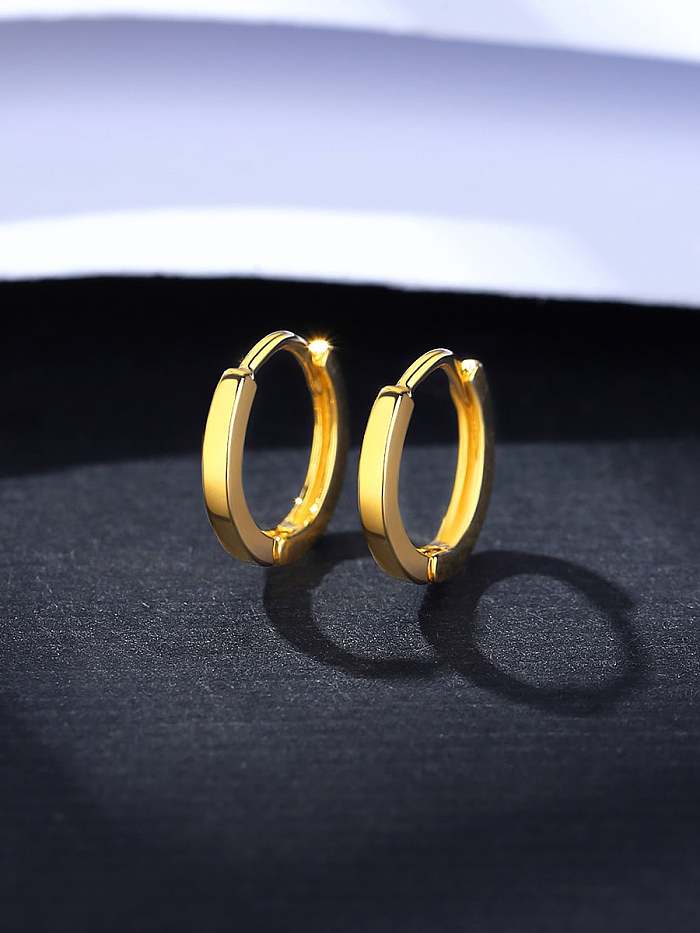 925 Sterling Silver Geometric Minimalist Huggie Earring