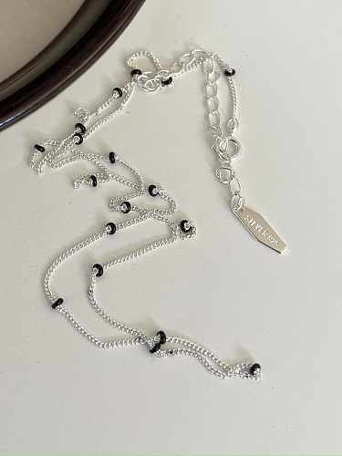 Collier minimaliste irrégulier avec perle en argent sterling 925