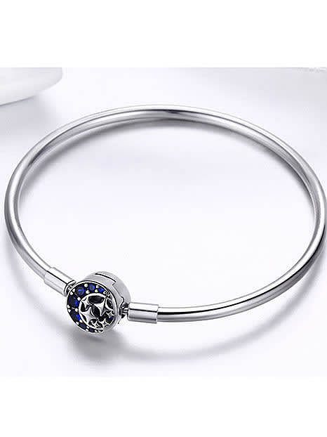 925 Silver Star Moon Chain Bracelet