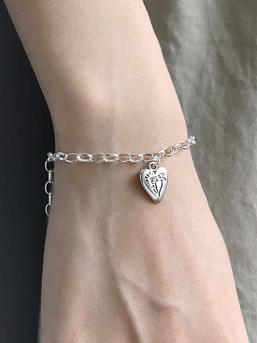 Sterling silver wishing love O-chain bracelet