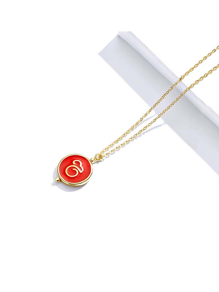 925 Sterling Silver With 14k Gold Plated Minimalist Round Mouse Necklaces