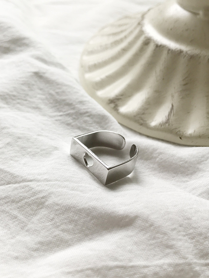 Sterling Silver neutral style love free size ring