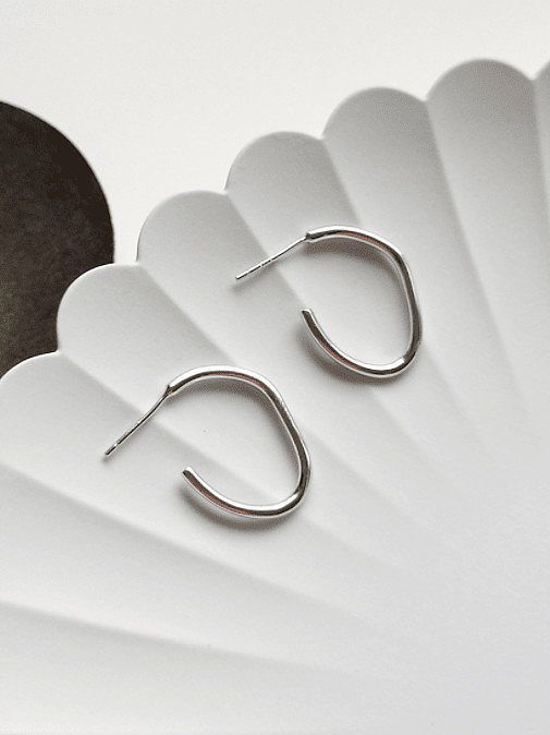 Sterling Silver geometric minimalist studs earring