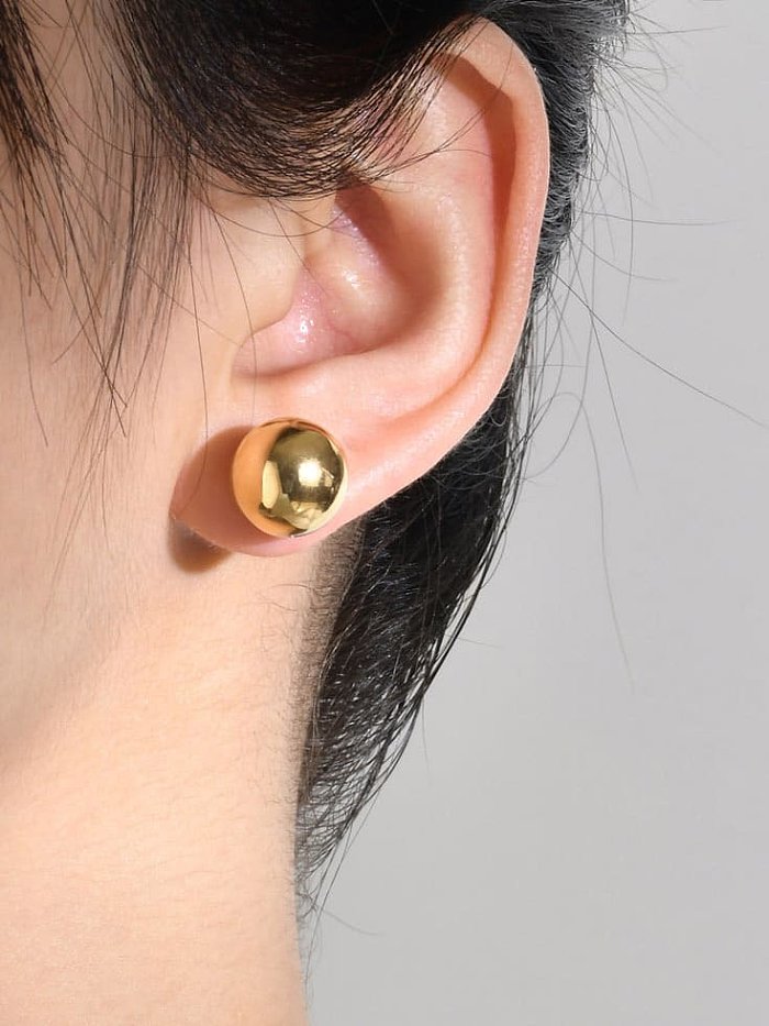Titanium Steel Ball Minimalist Stud Earring