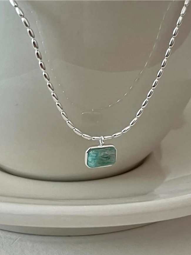 925 Sterling Silver Geometric Minimalist Necklace