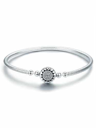 925 Silver Cubic Zirconia Chain Bracelet