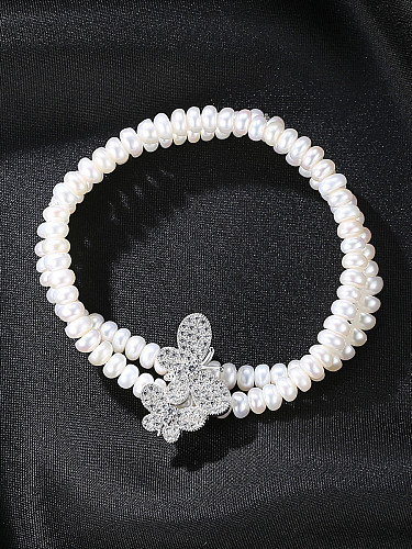 Bijoux exquis nouveau bracelet élégant en perles naturelles à double couche