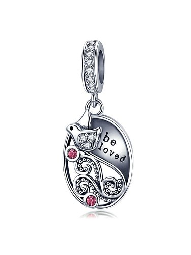 925 silver love bird charms