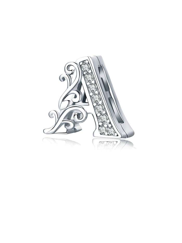 925 Sterling Silver With Fashion Letter A Pendant charms