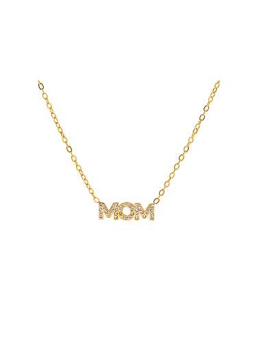 Collier Dainty en Acier Inoxydable Cubic Zirconia Letter