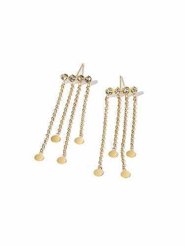 Boucles d'oreilles Dainty Stud Dainty en acier titane et zircon cubique