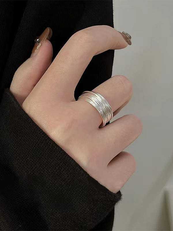 925 Sterling Silver Geometric Vintage Stackable Ring