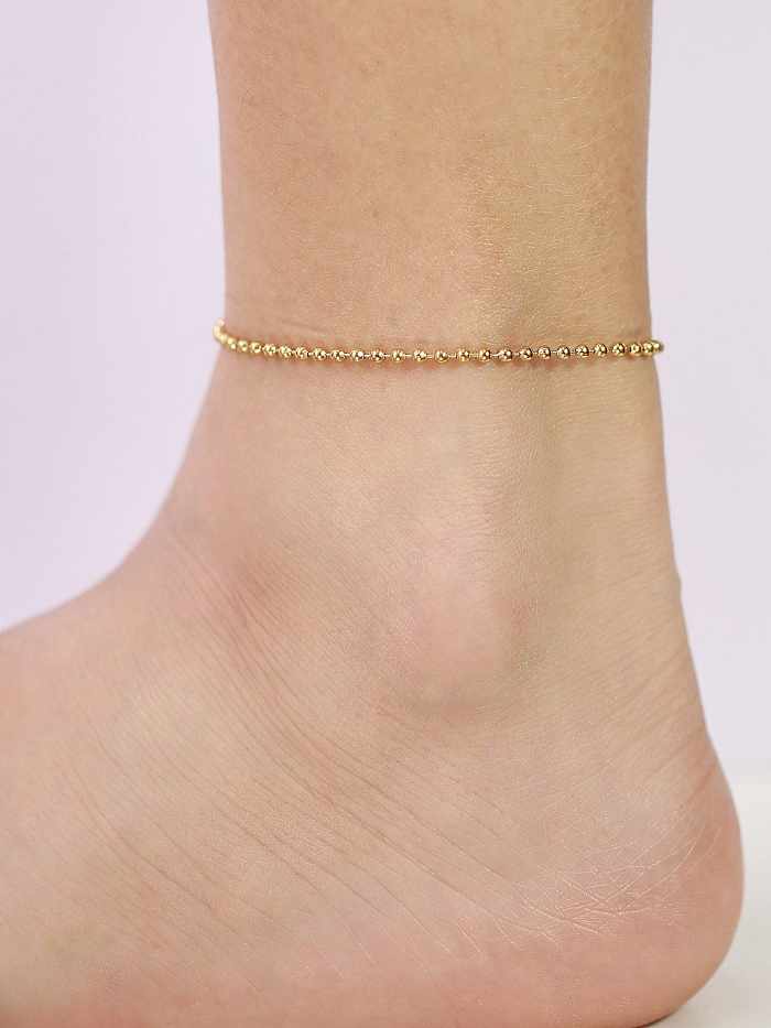 Bracelet de cheville en perles minimalistes géométriques en acier au titane