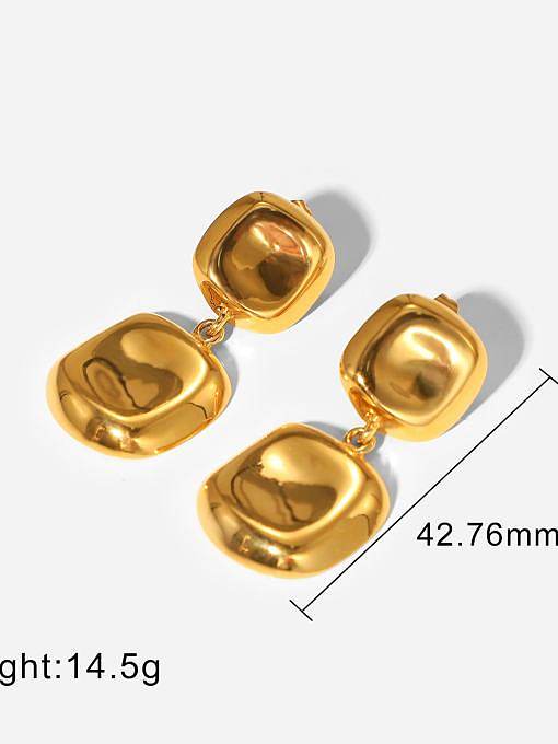 Brinco de gota de tendência geométrica de aço inoxidável