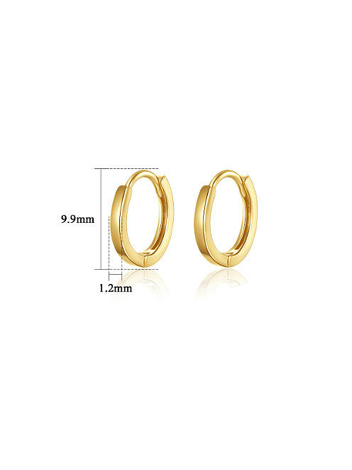 925 Sterling Silver Geometric Minimalist Huggie Earring