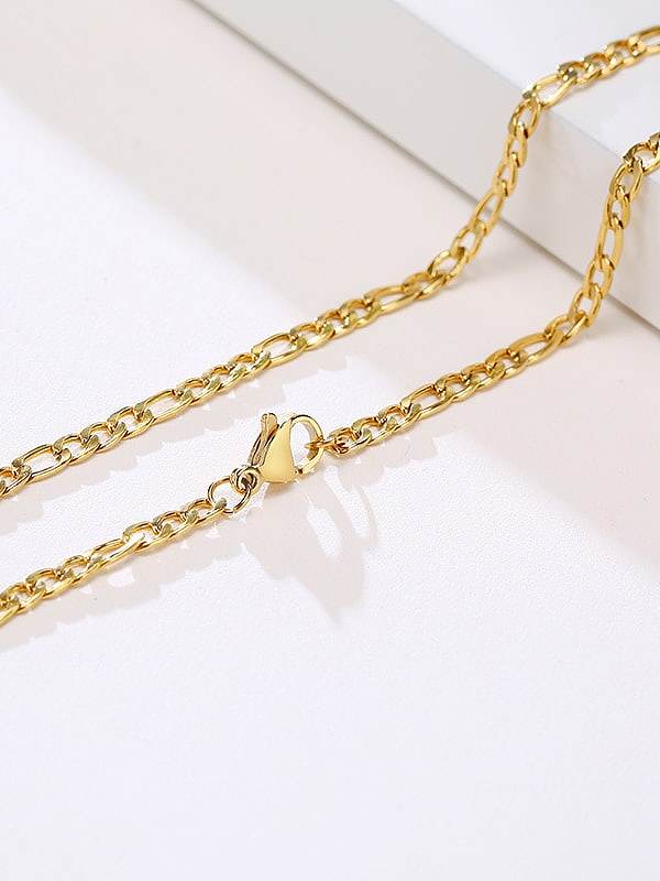Collar de cadena minimalista geométrico de acero inoxidable