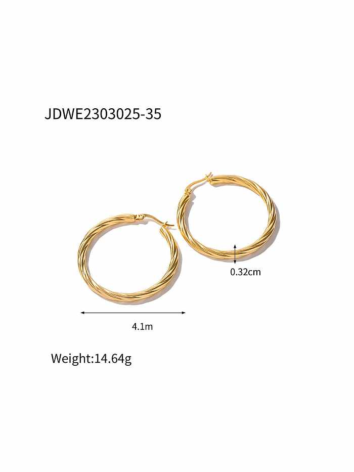 Stainless steel Round Trend Earring