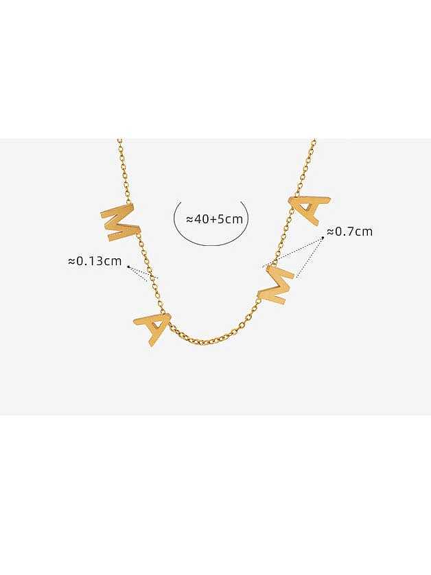 Titanium Steel Letter Trend Tassel Necklace