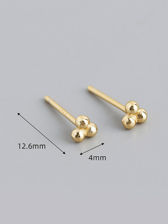 Boucles d'oreilles minimalistes en forme de triangle avec perle en argent sterling 925