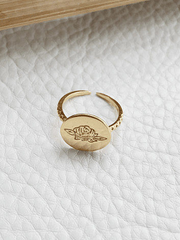Sterling Silver Rose free size Ring