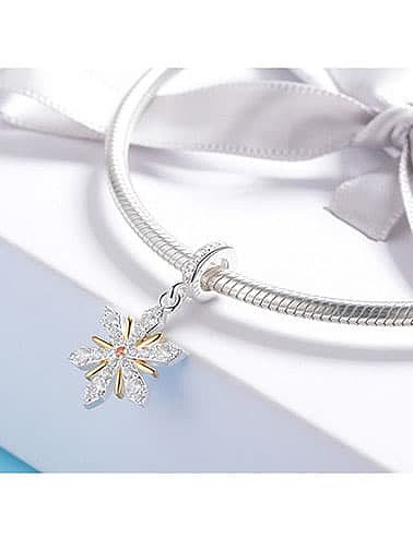 925 silver snowflake charms