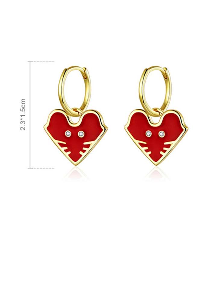 925 Sterling Silver With Gold Plated Minimalist Heart Clip On Earrings
