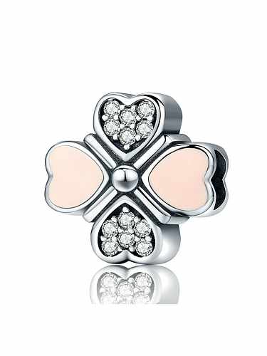 925 silver four-leaf clover charms