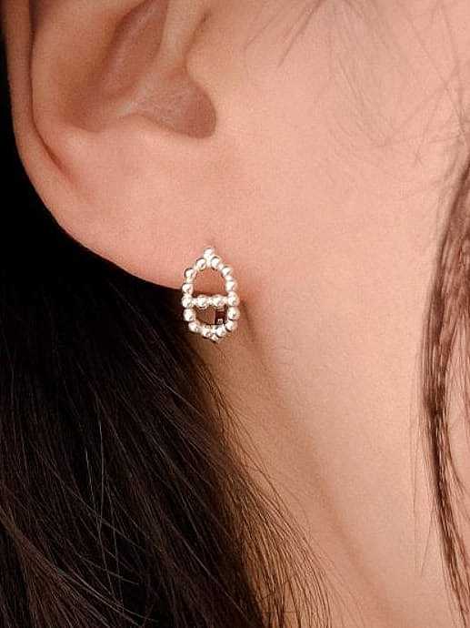 925 Sterling Silver Bead Geometric Minimalist Earring