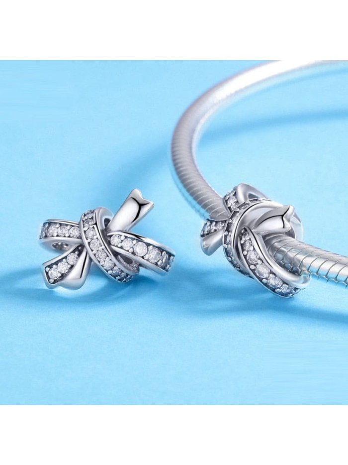 925 silver cute bow charms