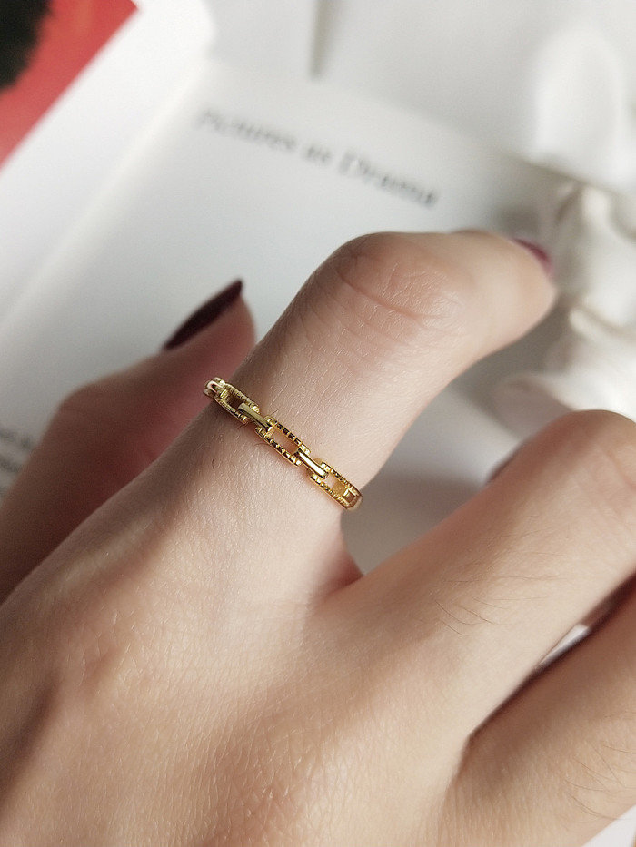 Sterling Silver plated 18K-gold ring