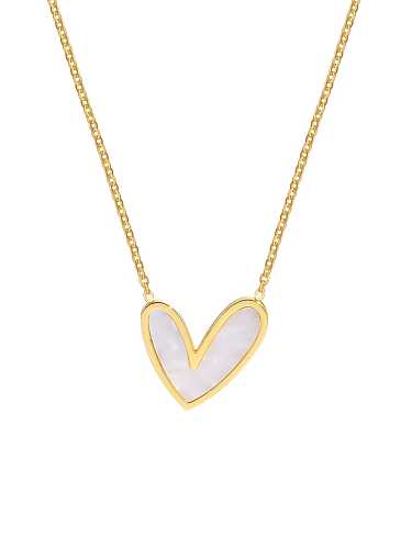 Stainless steel Shell Heart Minimalist Necklace