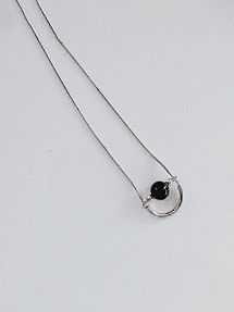 925 Sterling Silver With Platinum Plated Trendy Black Carnelian Necklaces