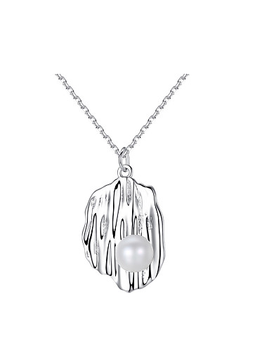 Collier de personnalité en perles d'eau douce naturelles en argent pur