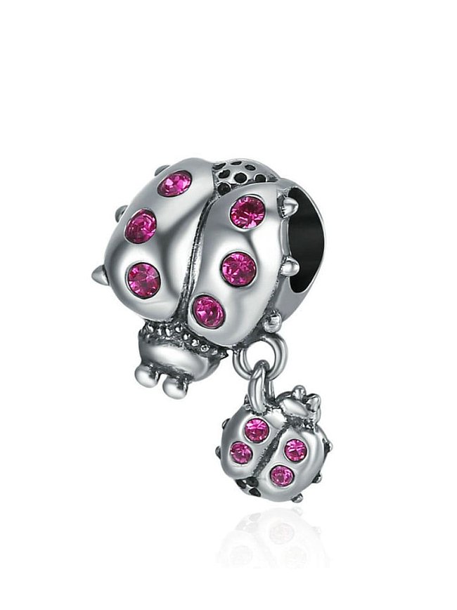 925 Silver Cute Beetle charms