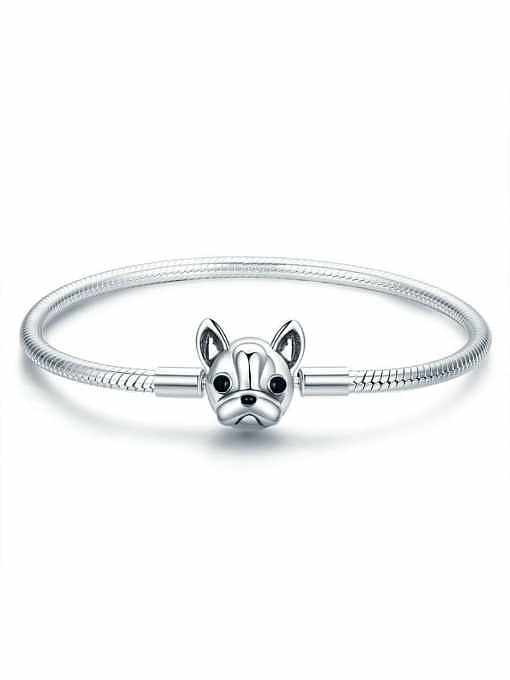 925 Silver Cute Dog Chain Bracelet