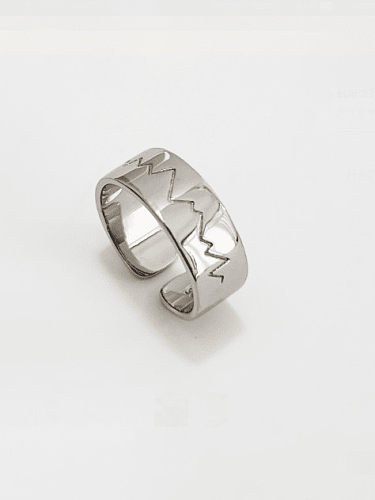 925 Sterling Silver With Platinum Plated Trendy Rings