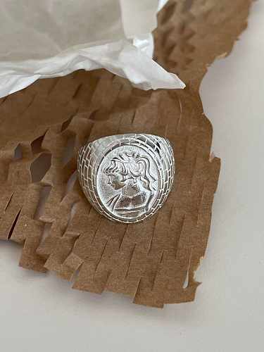 Anel de aliança vintage moeda de prata esterlina 925